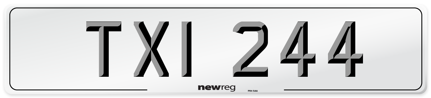 TXI 244 Number Plate from New Reg